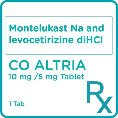 CO ALTRIA, Montelukast Na Levocetirizine diHCl 10 .